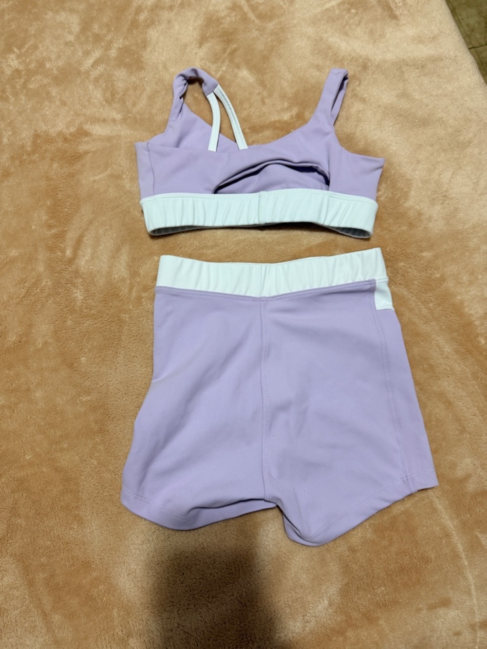 Lilac & White Performance Bike Shorts - Picture 3 of 13